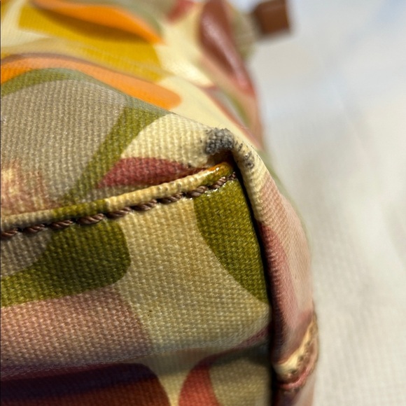 Fossil Coated Canvas Shoulder Bag with Cowhide Leather Trim - Picture 6 of 10